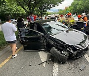 대구 교차로서 9중 추돌…60대 운전자 "저혈당 쇼크"