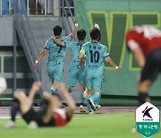 [K리그2 15R] ‘최한솔 결승골’ 안산 1-0으로 9경기 만에 승, ‘정몽규 회장 관전’ 부산은 2연패