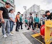 강원 첫 지하 매립식 소화전 시연회