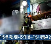 마장동 축산물시장에 불…다친 사람은 없어