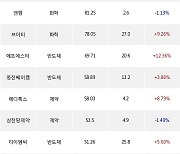 28일, 코스닥 외국인 순매수상위에 반도체 업종 7종목