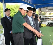 뚝섬한강공원에서 쉬엄쉬엄 한강 3종 축제 행사 준비 상황 점검하는 오세훈 시장