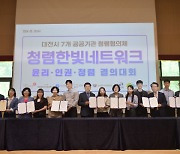 대전신용보증재단 등 7개 공공기관, '임직원 청렴·윤리·인권 실천' 선언