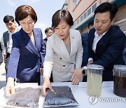 바이오가스 생산시설 시찰하는 한화진-송미령 장관