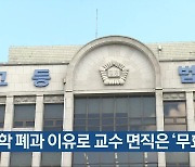 대학 폐과 이유로 교수 면직은 ‘무효’