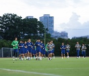 싱가포르전 출격 준비하는 대한민국 대표팀