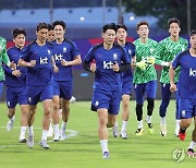 싱가포르전 앞둔 축구 대표팀 훈련