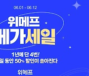 위메프, '위메프 메가세일' 사흘 만에 거래액 71%↑