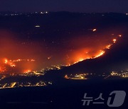 [포토] 이스라엘-레바논 접경서 산불…헤즈볼라 로켓탓