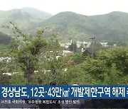 경상남도, 12곳·43만㎢ 개발제한구역 해제 추진