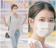 [움짤] 아이유, 귀여운 '트위티' 출국 현장