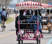 한강공원 ‘4인승 자전거’ 사고 위험에…대여 줄이고, 탑승 구간은 지정