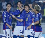 일본 축구, 미얀마 5-0 대파…월드컵 2차예선 5연승