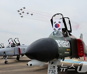 F-4 팬텀 퇴역식, 축하 비행하는 블랙이글스