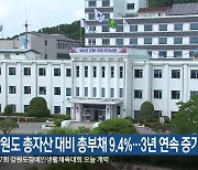 강원도 총자산 대비 총부채 9.4％…3년 연속 증가