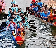 (FujianPano)CHINA-FUJIAN-FUZHOU-NIGHTTIME DRAGON BOAT RACE (CN)