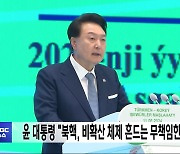 윤 대통령 "북핵, 비확산 체제 흔드는 무책임한 행동"