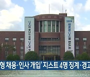 ‘맞춤형 채용·인사 개입’ 지스트 4명 징계·경고