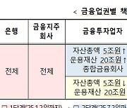 금융권 책무구조도 다음달 시행.. 자산규모·업권별로 차등시행