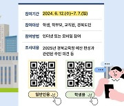 경북교육청, 2025년도 예산 편성 주민참여 설문조사 실시