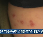 광주지역 수족구병 검출률 한 달 새 30% 증가