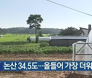 논산 34.5도…올들어 가장 더워