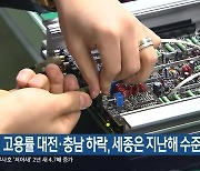 5월 고용률 대전·충남 하락, 세종은 지난해 수준