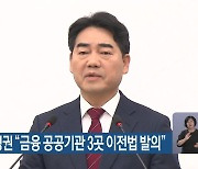 국민의힘 이성권 “금융 공공기관 3곳 이전법 발의”