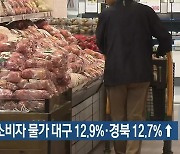 5년간 소비자 물가 대구 12.9%·경북 12.7%↑