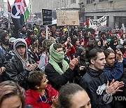 BELGIUM ANTI FASCIST PROTEST