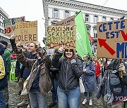 BELGIUM ANTI FASCIST PROTEST