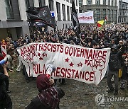 BELGIUM ANTI FASCIST PROTEST