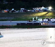 저녁노을에 빠진 인제 캠핑 축제