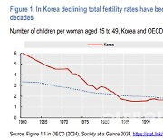 "한국이 꼴찌" OECD 출산율, 60년새 반토막…韓, 6명→0.78명 급락