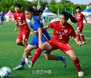 [포토]측면 돌파하는 현대청운중 임지혜