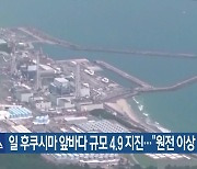 일 후쿠시마 앞바다 규모 4.9 지진…“원전 이상 없어”