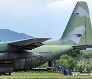 공군 C-130 수송기 '전투하역훈련'