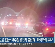 고속도로 30Km 역주행 운전자 붙잡혀…마약까지 투약