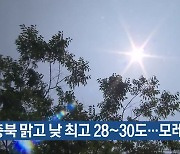 충북 맑고 낮 최고 28~30도…모레 비