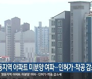 영동지역 아파트 미분양 여파…인허가·착공 감소세