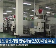 강원도 중소기업 민생자금 2,500억 원 투입