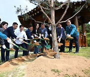 기장군, 군 발전 기원 '정이품송' 자목 기념식수 진행