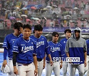 ‘삼성 7점 냈는데‘ 장맛비에 날아갔다…수원 삼성-kt전 우천 취소, 30일 더블헤더 편성