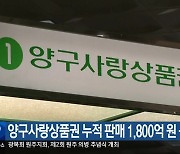 양구사랑상품권 누적 판매 1,800억 원 육박