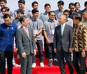 인도네시아 대통령 배웅하는 정의선 회장
