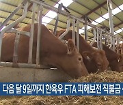 다음 달 9일까지 한육우 FTA 피해보전 직불금 신청