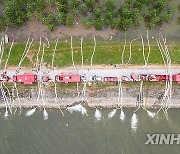 (SpotNews)CHINA-HUNAN-DONGTING LAKE-FLOODWATER-DRAINAGE (CN)