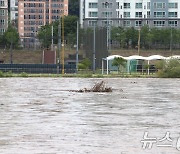 경북 안동 폭우로 낙동강변 반변천 범람위기