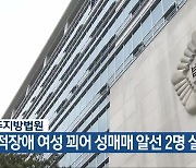 지적장애 여성 꾀어 성매매 알선 2명 실형