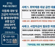 무려 3만6500%…경기특사경, 살인적 금리 사채업자 8명 검거